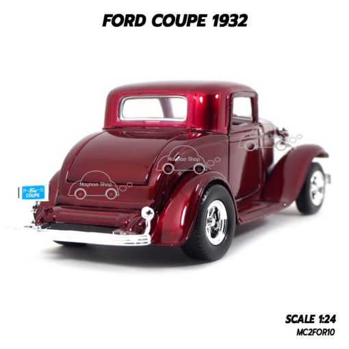 โมเดลรถ FORD COUPE 1932 สีแดง (1:24) รถเหล็กโมเดล พร้อมตั้งโชว์