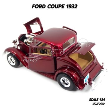 โมเดลรถ FORD COUPE 1932 สีแดง (1:24) เปิดฝากระโปรงท้ายรถได้