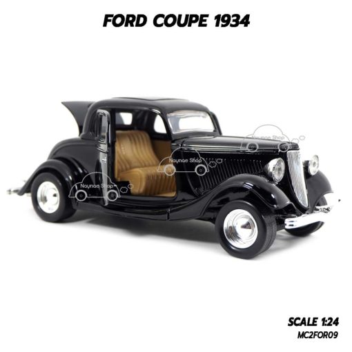โมเดลรถ FORD COUPE 1934 สีดำ (1:24) ภายในรถเหมือนจริง