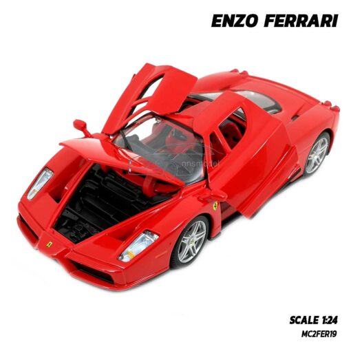 โมเดลรถ เฟอร์รารี่ FERRARI ENZO (Scale 1:24) รถเหล็กจำลอง เปิดประตูปีกนกได้