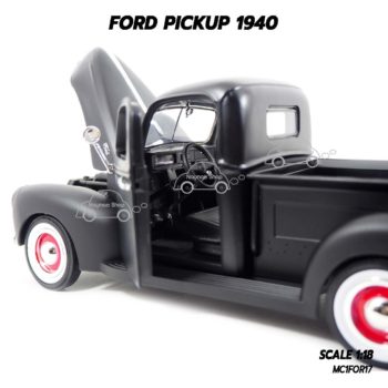 โมเดลรถกระบะ FORD PICKUP 1940 สีดำด้าน (1:18) ภายในรถเหมือนจริง
