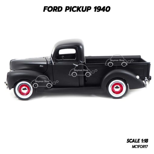 โมเดลรถกระบะ FORD PICKUP 1940 สีดำด้าน (1:18) รถโมเดลประกอบสำเร็จ