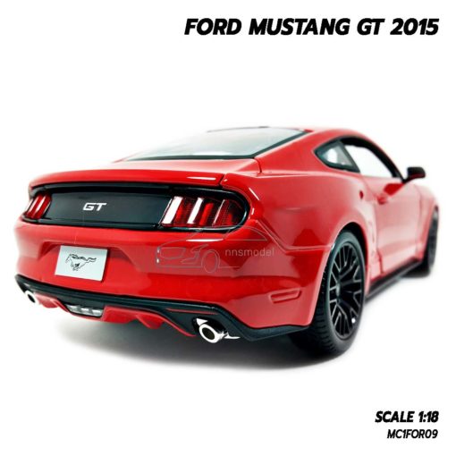 โมเดลมัสแตง FORD MUSTANG GT 2015 สีแดง (Scale 1:18) ไฟท้ายสวยๆ