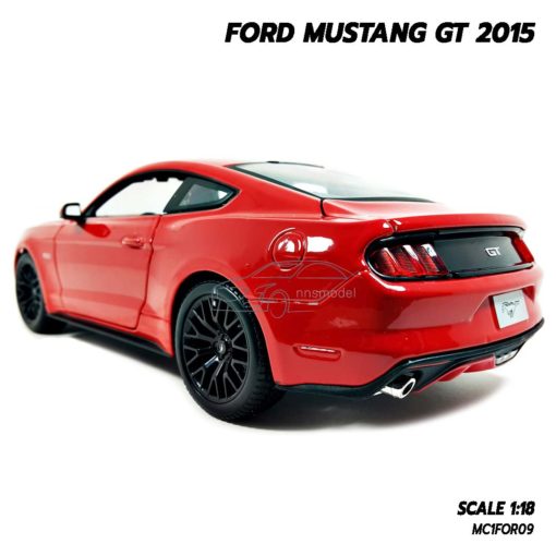 โมเดลมัสแตง FORD MUSTANG GT 2015 สีแดง (Scale 1:18) โมเดลรถประกอบสำเร็จ