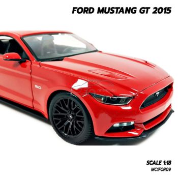 โมเดลมัสแตง FORD MUSTANG GT 2015 สีแดง (Scale 1:18) โมเดลรถเหมือนจริง น่าสะสม
