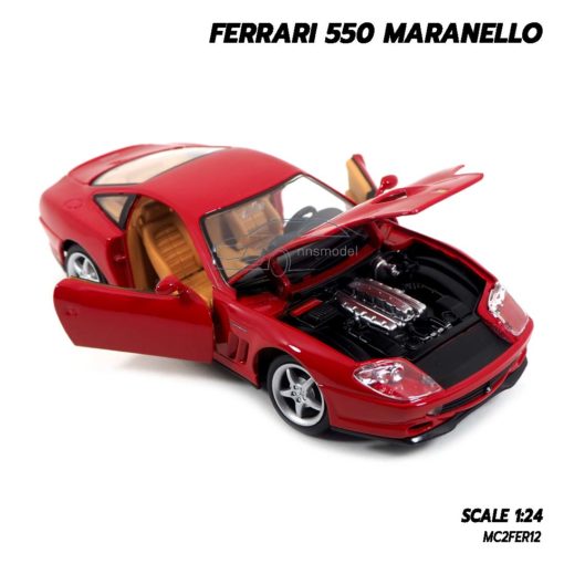 โมเดลรถ FERRARI 550 MARANELLO (1:24) เปิดฝากระโปรงหน้ารถได้