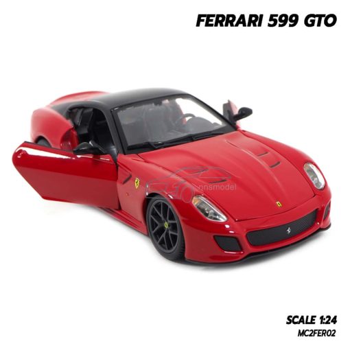 โมเดลรถ FERRARI 599 GTO สีแดง (Scale 1:24) โมเดลเฟอร์รารี่ ของแท้ จำลองเหมือนจริง