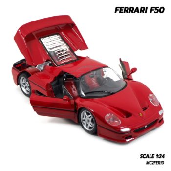 โมเดลรถ FERRARI F50 สีแดง (1:24) เปิดประตูรถซ้ายขวาได้