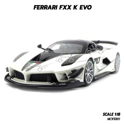โมเดลรถ FERRARI FXX K EVO สีขาว (1:18) โมเดลรถสวยๆ เหมือนจริง