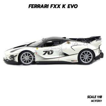 โมเดลรถ FERRARI FXX K EVO สีขาว (1:18) โมเดลเฟอร์รารี่ ผลิตโดย Burago