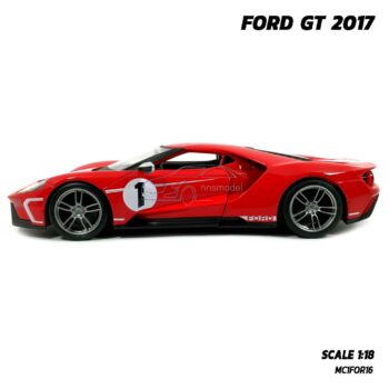 โมเดลรถสปอร์ต FORD GT 2017 สีแดง (Scale 1:18) รถโมเดล ประกอบสำเร็จ พร้อมตั้งโชว์