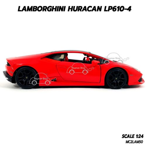 โมเดลรถ LAMBORGHINI HURACAN LP610-4 Exotic สีส้ม (1:24) แลมโบ ฮูราแคน
