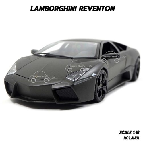 โมเดลรถ Lamborghini Reventon สีเทาดำ (1:18) รุ่นขายดี พร้อมตั้งโชว์