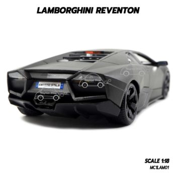 โมเดลรถ Lamborghini Reventon สีเทาดำ (1:18) โมเดลรถ สวยเหมือนจริง