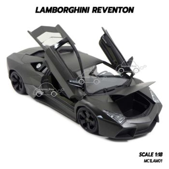 โมเดลรถ Lamborghini Reventon สีเทาดำ (1:18) รุ่นเปิดได้ครบ