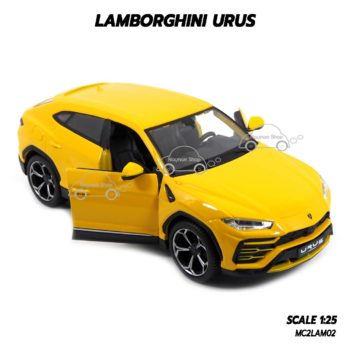โมเดลรถ LAMBORGHINI URUS สีเหลือง (1:25) โมเดลรถเปิดประตูซ้ายขวาได้