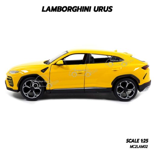 โมเดลรถ LAMBORGHINI URUS สีเหลือง (1:25) รถโมเดลเหมือนจริง