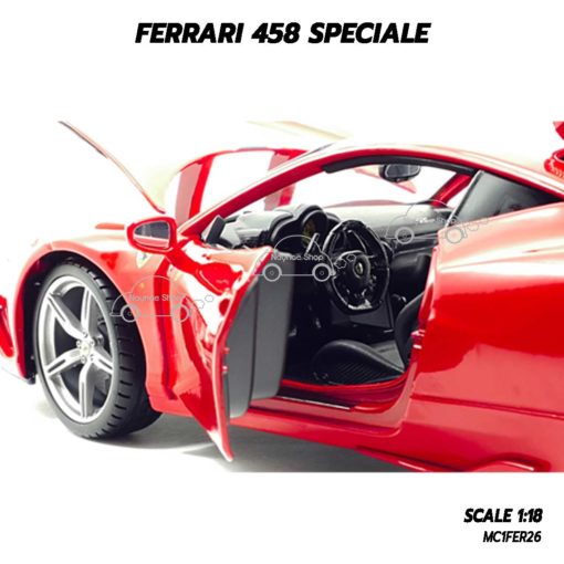 โมเดลรถ เฟอร์รารี่ Ferrari 458 Speciale (1:18) ภายในรถจำลองเหมือนจริง