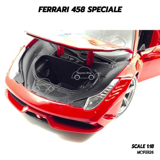 โมเดลรถ เฟอร์รารี่ Ferrari 458 Speciale (1:18) เปิดฝากระโปรงหน้ารถได้