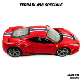 โมเดลรถ เฟอร์รารี่ Ferrari 458 Speciale (1:18) รถโมเดลประกอบสำเร็จ ผลิตโดย Burago