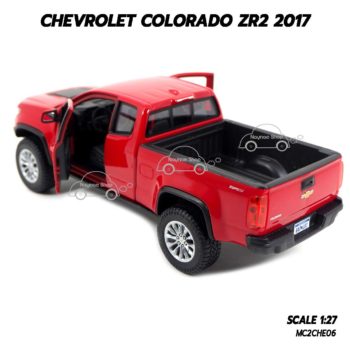 โมเดลรถกระบะ Chevrolet Colorado ZR2 2017 สีแดง (1:27) ภายในรถจำลองเหมือนจริง