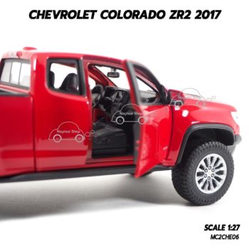 โมเดลรถกระบะ Chevrolet Colorado ZR2 2017 สีแดง (1:27) รถโมเดลกระบะน่าสะสม
