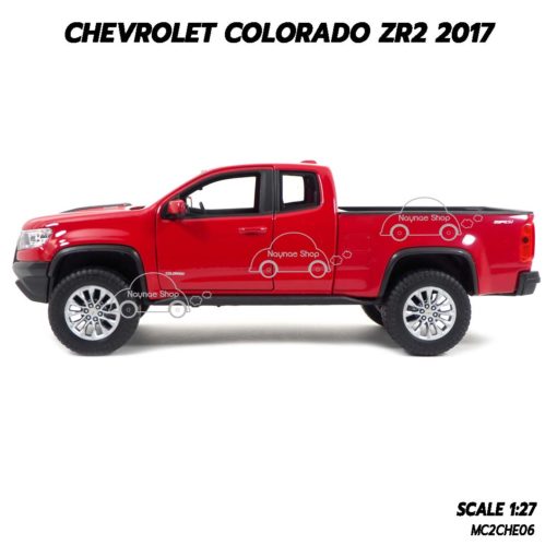 โมเดลรถกระบะ Chevrolet Colorado ZR2 2017 สีแดง (1:27) รถโมเดลประกอบสำเร็จ พร้อมตั้งโชว์