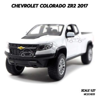 โมเดลรถปิคอัพ Chevrolet Colorado ZR2 2017 สีขาว (1:27)