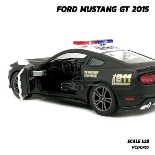 โมเดลรถตำรวจ ฟอร์ดมัสแตง GT 2015 (Scale 1:38) ภายในรถจำลองเหมือนจริง