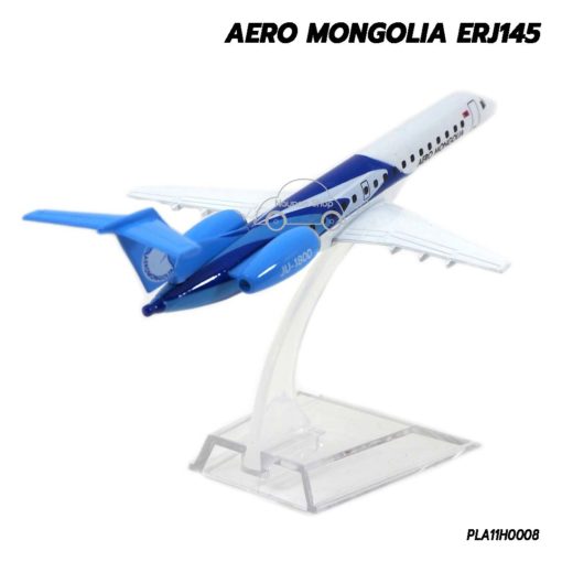 โมเดลเครื่องบิน AERO MONGOLIA ERJ145 เครื่องบินเหล็ก พร้อมตั้งโชว์