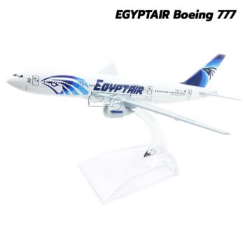เครื่องบินโมเดล EGYPTAIR Boeing 777 พร้อมฐานวางตั้งโชว์
