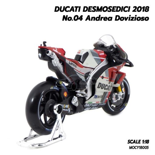 โมเดล MotoGP Ducati Desmosedici 2018 Andrea Dovizioso 04 motogp (1:18) โมเดลจำลองเหมือนจริง