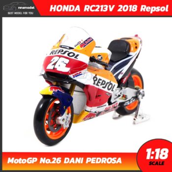 โมเดล MotoGP 2018 HONDA RC213V 2018 Repsol No.26 DANI PEDROSA