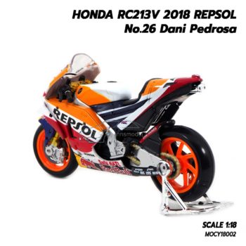 โมเดล MotoGP Honda RC213V 2018 Repsol Dani Pedrosa 26 motogp (1:18) โมเดลลิขสิทธิแท้ ผลิตโดยแบรนด์ Maisto