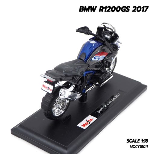 โมเดลมอเตอร์ไซด์ BMW R1200GS 2017 (Scale 1:18) โมเดลประกอบสำเร็จ พร้อมฐานตั้งโชว์