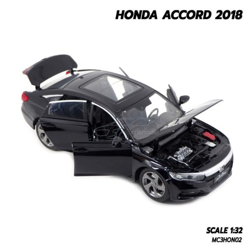 โมเดลรถ ฮอนด้า HONDA ACCORD 2018 สีดำ (1:32) เปิดประตูได้ครบ 4 ประตู