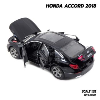 โมเดลรถ ฮอนด้า HONDA ACCORD 2018 สีดำ (1:32) ฝากระโปรงหน้าและท้ายเปิดได้