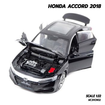 โมเดลรถ ฮอนด้า HONDA ACCORD 2018 สีดำ (1:32) เครื่องยนต์เหมือนจริง