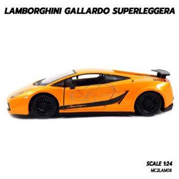 โมเดลรถ LAMBORGHINI GALLARDO SUPERLEGGERA สีส้ม (1:24) ของขวัญ ของสะสม