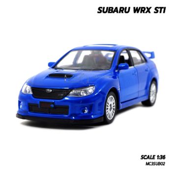 โมเดลรถ SUBARU WRX STI สีน้ำเงิน (1:36) รถโมเดลประกอบสำเร็จ