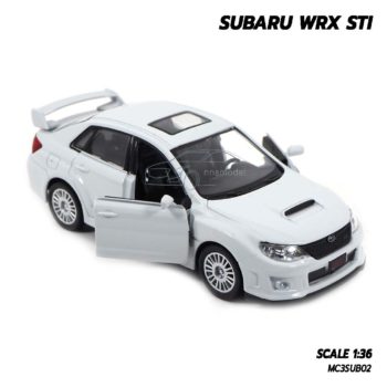 โมเดลรถ SUBARU WRX STI สีขาว (1:36) รถเหล็ก ประกอบสำเร็จ