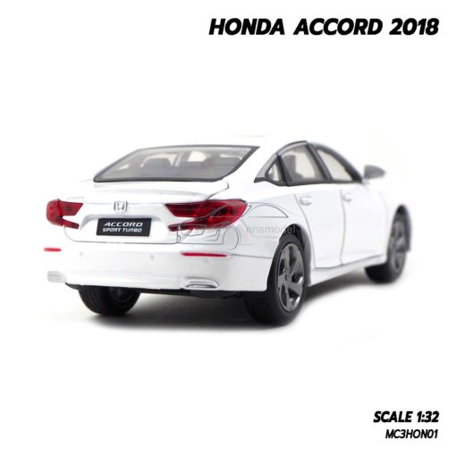 โมเดลรถ ฮอนด้า HONDA ACCORD 2018 สีขาว (1:32) โมเดลรถเหมือนจริง