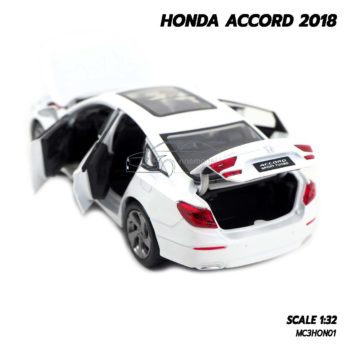 โมเดลรถ ฮอนด้า HONDA ACCORD 2018 สีขาว (1:32) ฝากระโปรงท้ายรถเปิดได้