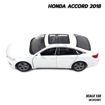 โมเดลรถ ฮอนด้า HONDA ACCORD 2018 สีขาว (1:32) รถโมเดลประกอบสำเร็จ