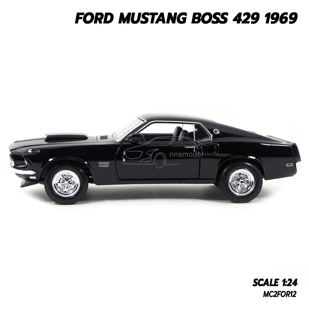 โมเดลรถ Ford Mustang Boss 429 1969 ส ดำ Scale 1 24