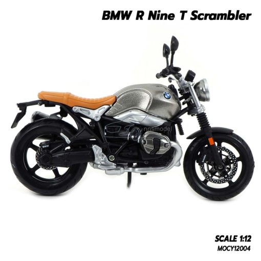 โมเดลมอเตอร์ไซด์ BMW R Nine T Scrambler (Scale 1/12) โช๊คอัพกดขึ้นลงได้