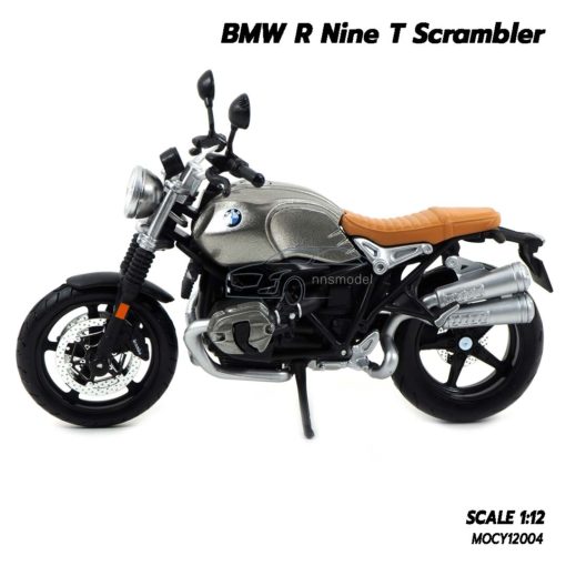 โมเดลมอเตอร์ไซด์ BMW R Nine T Scrambler (Scale 1/12) ล้อยางหมุนได้