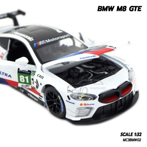 โมเดลรถ BMW M8 GTE Motorsport (Scale 1/32) เปิดฝากระโปรงหน้าได้