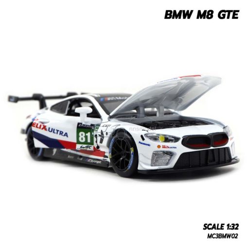โมเดลรถ BMW M8 GTE Motorsport (Scale 1/32) โมเดลรถจำลองเหมือนจริง