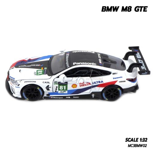 โมเดลรถ BMW M8 GTE Motorsport (Scale 1/32) โมเดลรถสปอร์ต จำลองเหมือนจริง